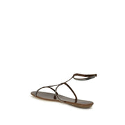 Pedro García Brown Calf Leather Bos Taurus Strap-On Sandals