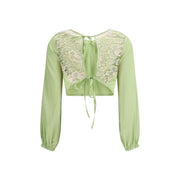 Kristina Ti Bicolor Silk Blouse