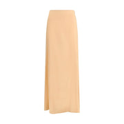 Kristina Ti Orange Silk Long Skirt