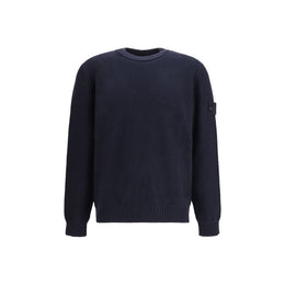 Stone Island Blue Cotton Sweatshirt
