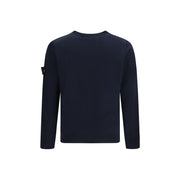 Stone Island Blue Fleece Wool Sweatshirt