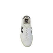 Veja White Calf Leather Bos Taurus Low Top Sneakers