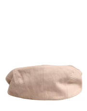Dolce & Gabbana Men Beige Cotton Newsboy Cloth Capello Hat