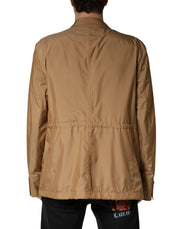 Dolce & Gabbana Brown Single Breasted Layered Coat Jacket