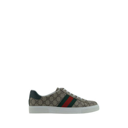 Gucci Beige Cotton Low Top Sneakers