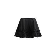 Ganni Black Recycled Polyamide Mini Skirt