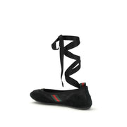 Gucci Black Fabric Ballet Flats