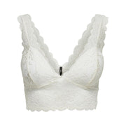 Only White Polyester Bra