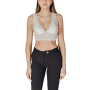 Only White Polyester Bra