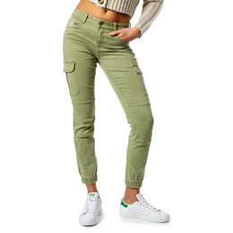 Only Green Cotton Skinny Pants