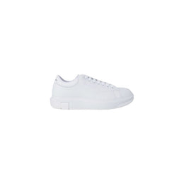 Armani Exchange White Leather Low Top Sneakers