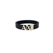 Armani Exchange Blue Leather Regular Belt