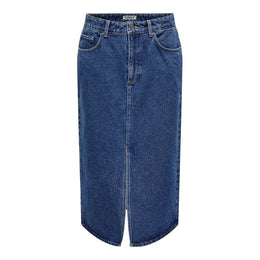 Only Blue Cotton Long Skirt