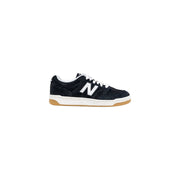 New Balance Black And White Leather Athletic Sneakers