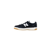New Balance Black And White Leather Athletic Sneakers