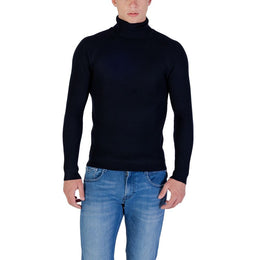 Antony Morato Blue Viscose Turtleneck