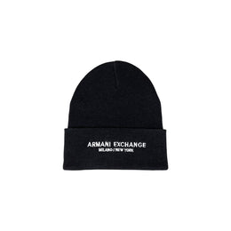 Armani Exchange Black Polyester Cap (Baseball Hat)