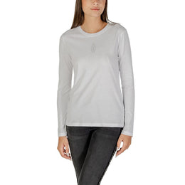 Armani Exchange White Cotton Long Sleeve T-Shirt