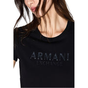 Armani Exchange Black Cotton T-Shirt