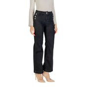 Liu Jo Black Cotton Bootcut Jeans