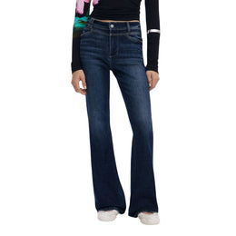 Desigual Blue Cotton Bootcut Jeans