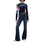 Desigual Blue Cotton Bootcut Jeans