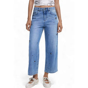 Desigual Blue Cotton Bootcut Jeans