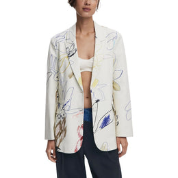 Desigual Cream Cotton Blazer