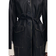 Desigual Black Polyethylene Coat