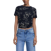 Desigual Gray Cotton T-Shirt