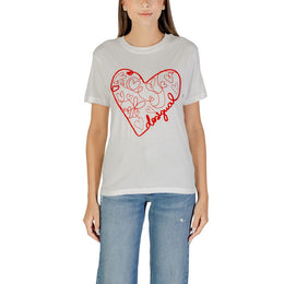 Desigual White Cotton T-Shirt