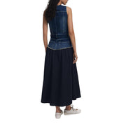 Desigual Blue Cotton Long Dress