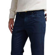 Jeckerson Blue Cotton Skinny Pants