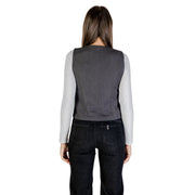 Only Gray Polyester Waistcoat