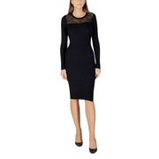 Morgan De Toi Black Viscose Midi Dress