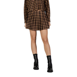 Only Brown Recycled Polyester Mini Skirt