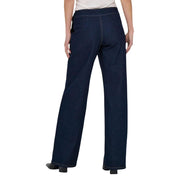 Jacqueline De Yong Blue Cotton Bootcut Jeans