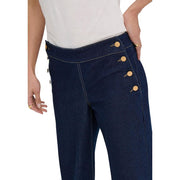 Jacqueline De Yong Blue Cotton Bootcut Jeans