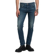 Replay Blue Cotton Relaxed Fit Jeans