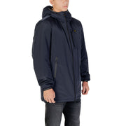 Blauer Blue Polyester Trench Coat