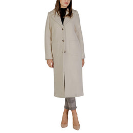 ICHI Cream Wool Coat