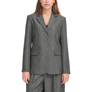 ICHI Gray Polyester Blazer