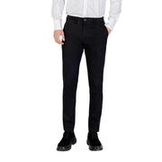 Borghese Black Cotton Skinny Pants
