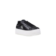 Calvin Klein Jeans Black And White Leather Platform Sneakers