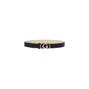 Guess Black Polyester Thin Belt