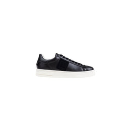 Armani Exchange Black Polyester Low Top Sneakers