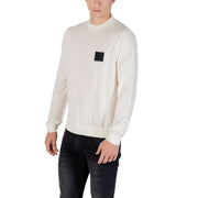 Armani Exchange White Marabou Sweatshirt