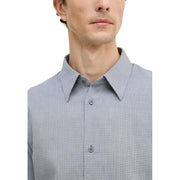 Armani Exchange Black And White Cotton Dress Shirt