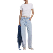 Desigual Blue Polyester Scarf