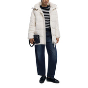 Desigual Cream Polyester Coat